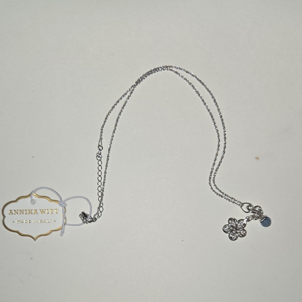 Annika Witt Sterling Silver Flower Pendant Necklace